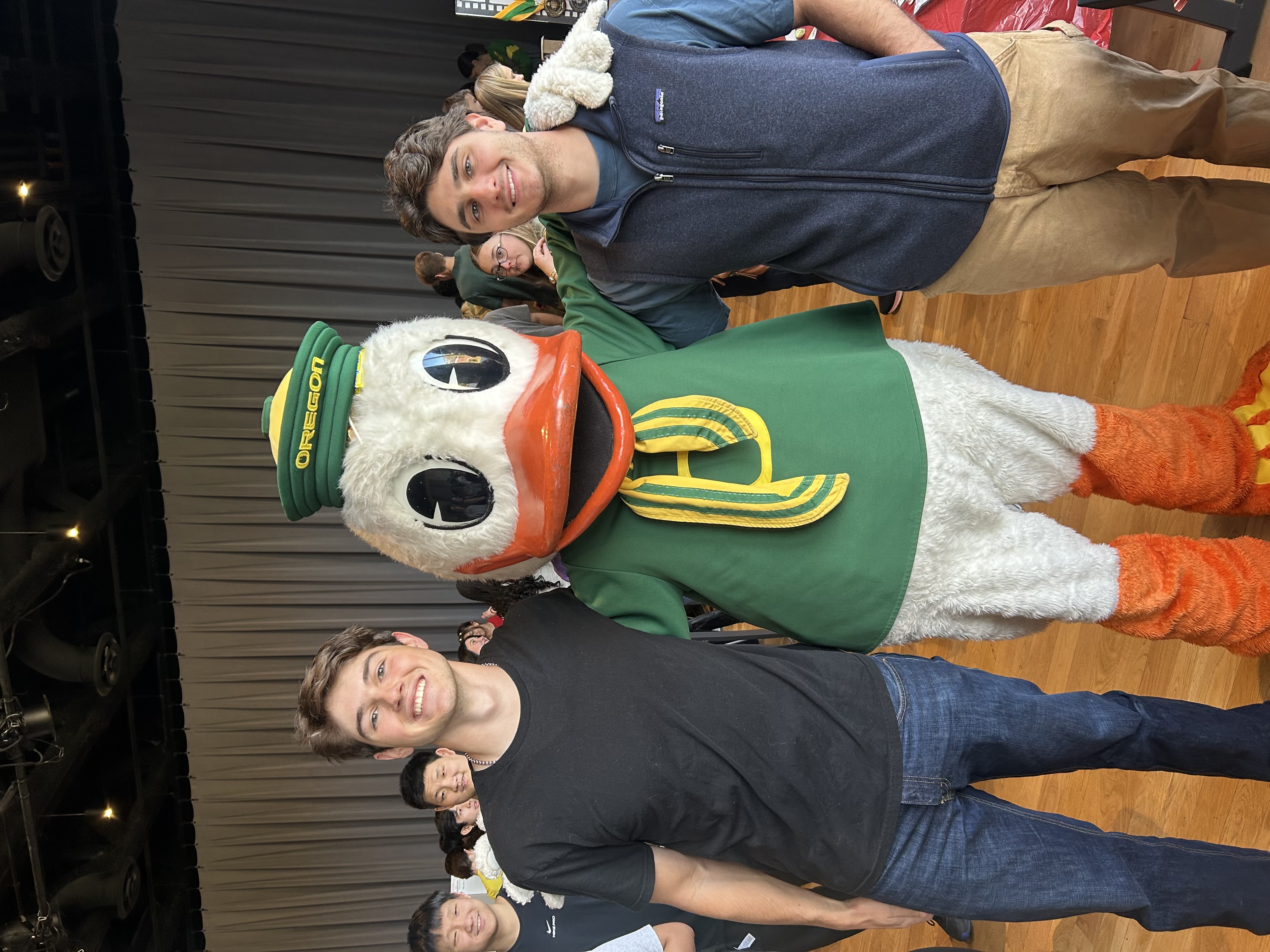 Sam and Seth with the Oregon Duck